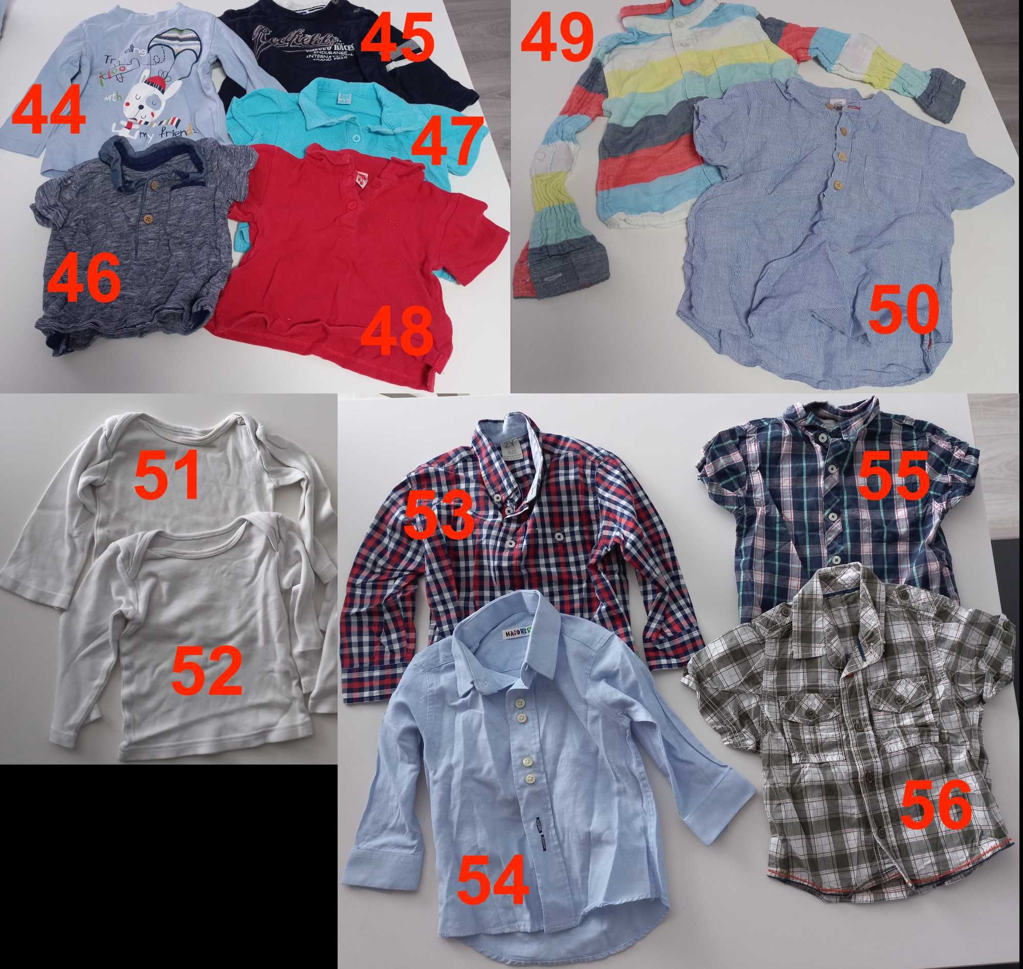 Camisolas, camisas, calções, calças,.. (pack 4) (12-24 meses)