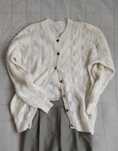 Kardigan ażurowy ręcznie robiony handmade retro oversize