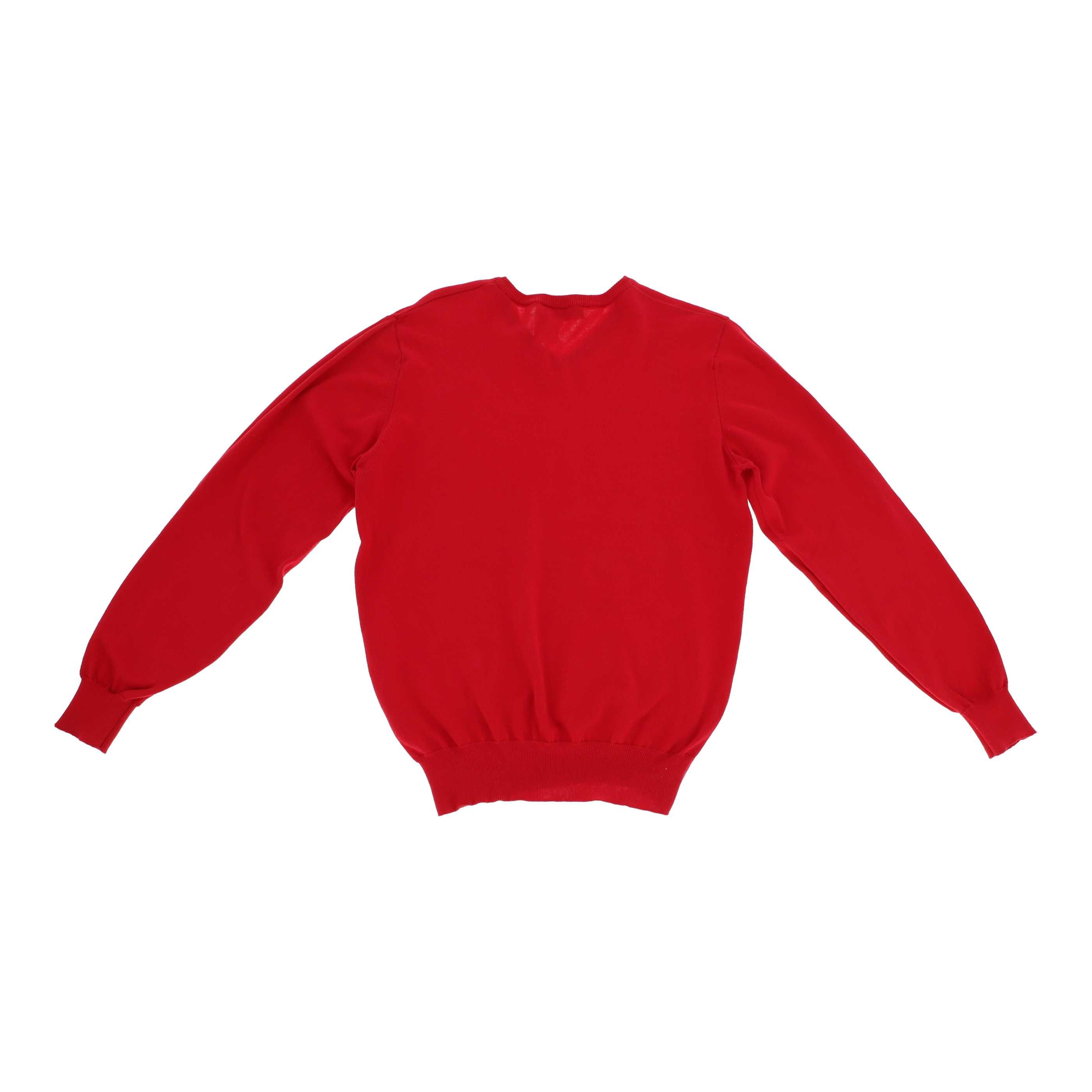 Czerwony sweter v-neck marki Lancerto, rozmiar 38
