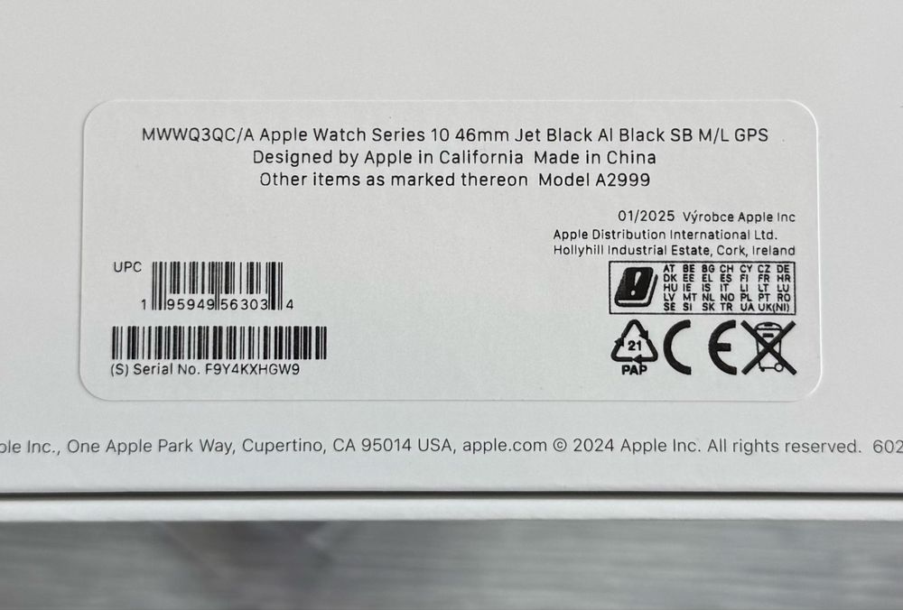 Apple Watch  Series 10 Jet Black 46 mm GPS / 100%