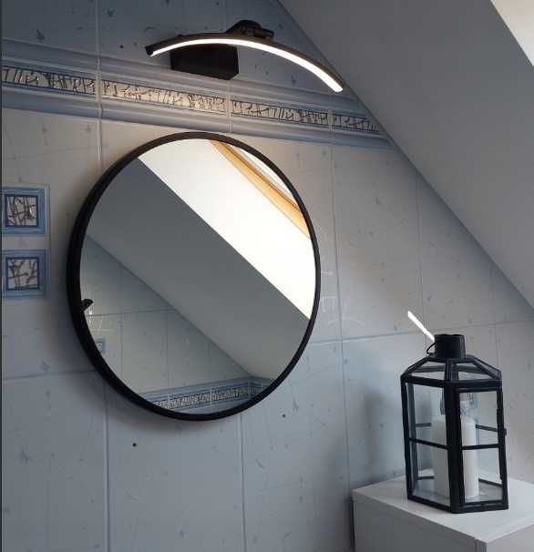 Nowe Lustro Okrągłe w Metalowej Ramie 50Cm i 60cm Ścienne Wiszące Loft