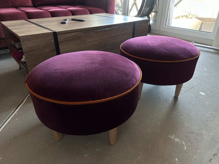 Naroznik L Rozkładany Pikowany Funkcja spania bordowy