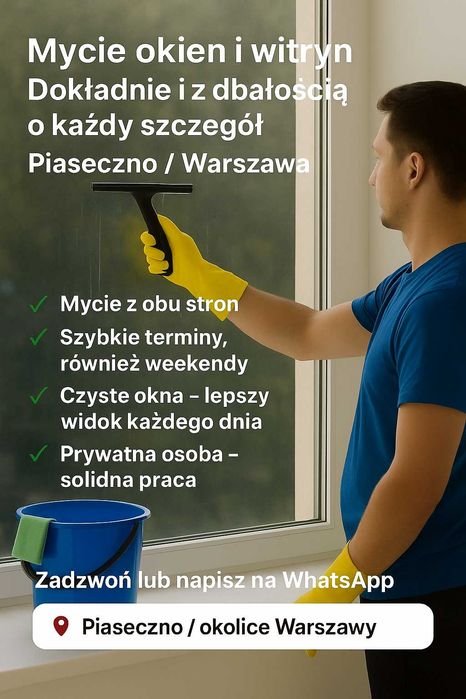 Czyste okna to przyjemność patrzenia!
