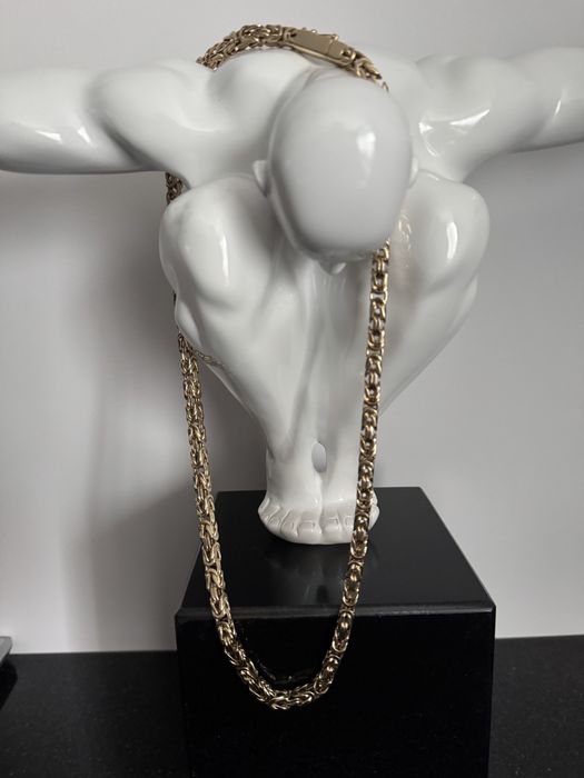 Łańcuszek splot królewski złoty 585