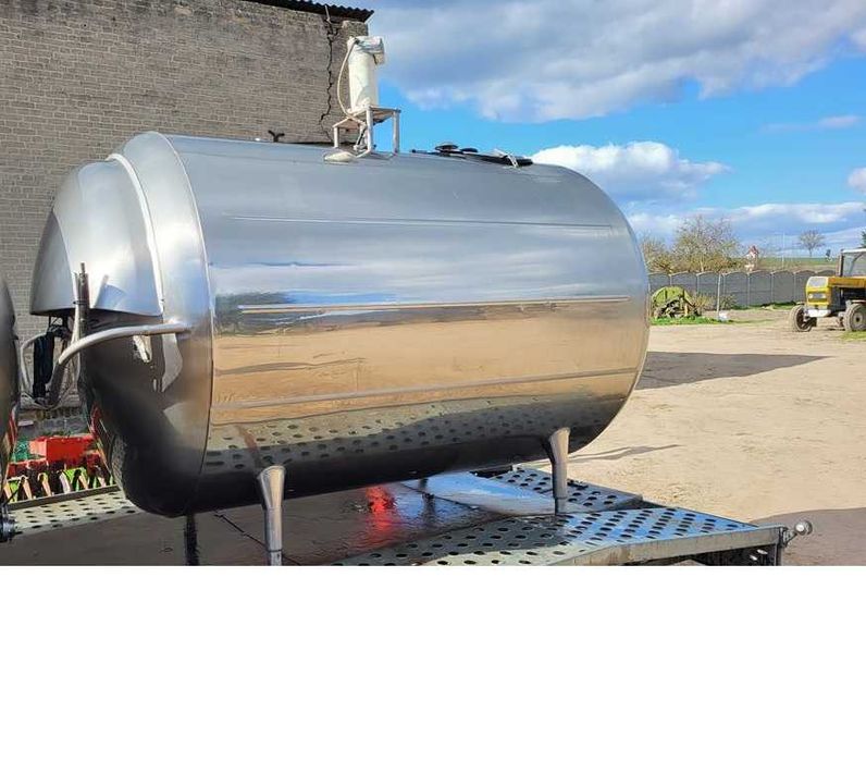 Zbiornik Izolowany na Mleko Beczka z Kwasówki Nierdzewka INOX 3000L