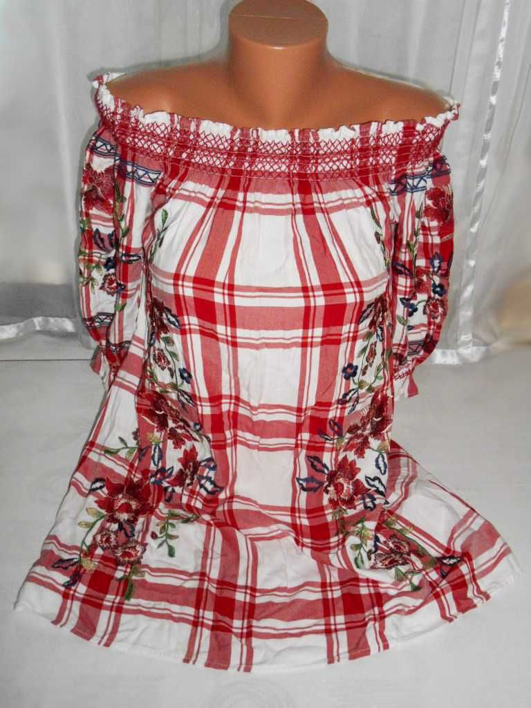 Короткое платье с вышивкой туника сукня плаття Zara