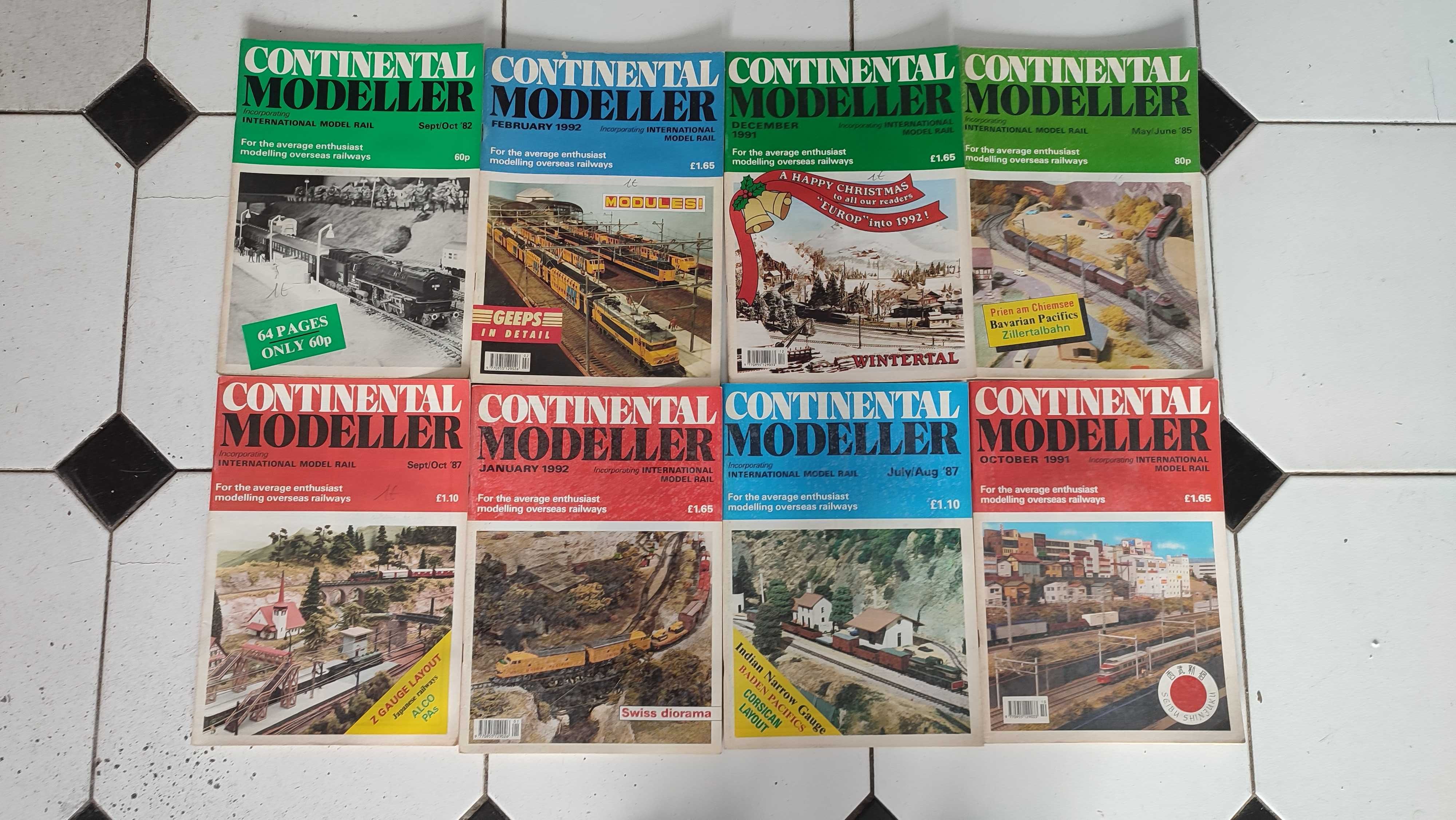 32 Revistas Continental Modeller - Miniaturas de Comboios