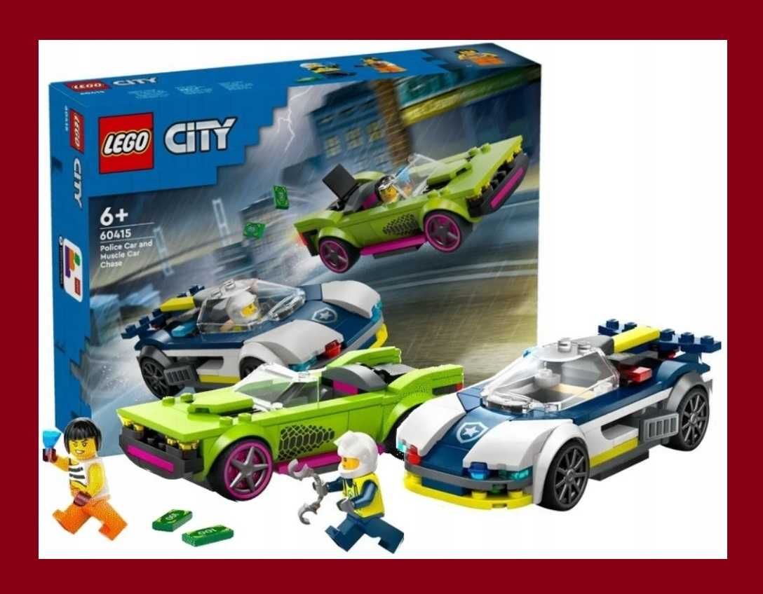 LEGO CITY 60415 Pościg Radiowozu za Muscle Carem