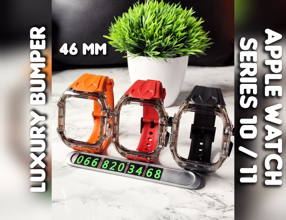 Ремешок бампер Luxury на Apple Watch Series 10 11 46 mm ремінець