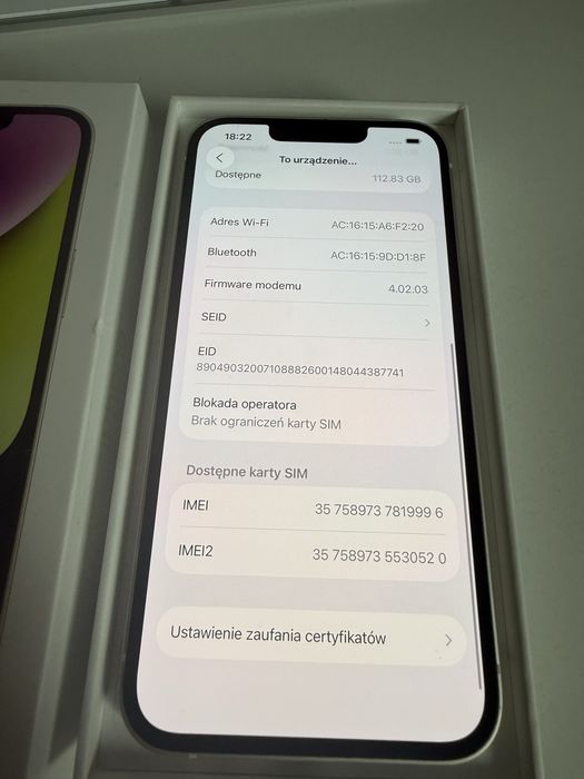 iPhone 14 128gb Starlight Jak Nowy Bateria 100%
