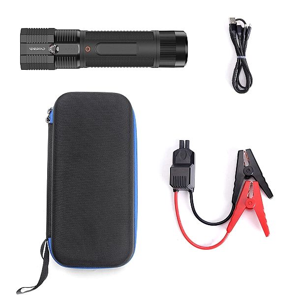 Choetech jump starter z powerbankiem 8000mAh - latarka LED czarny (TC0
