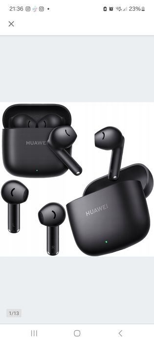 Huawei czarne suchawki bezprzewodowe