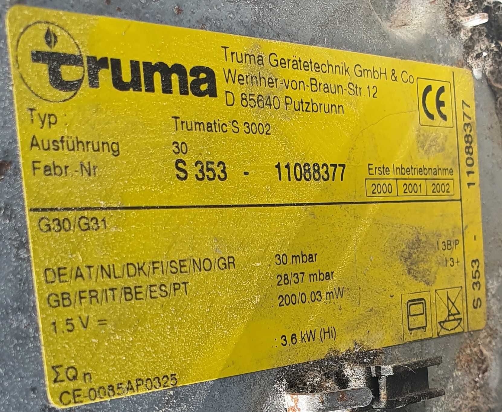 Ogrzewanie gazowe Truma Trumatic S3002 kompletne z obudową