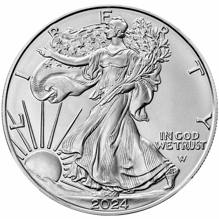 Монета 1oz 999 Американський Срібний Орел 2024 США