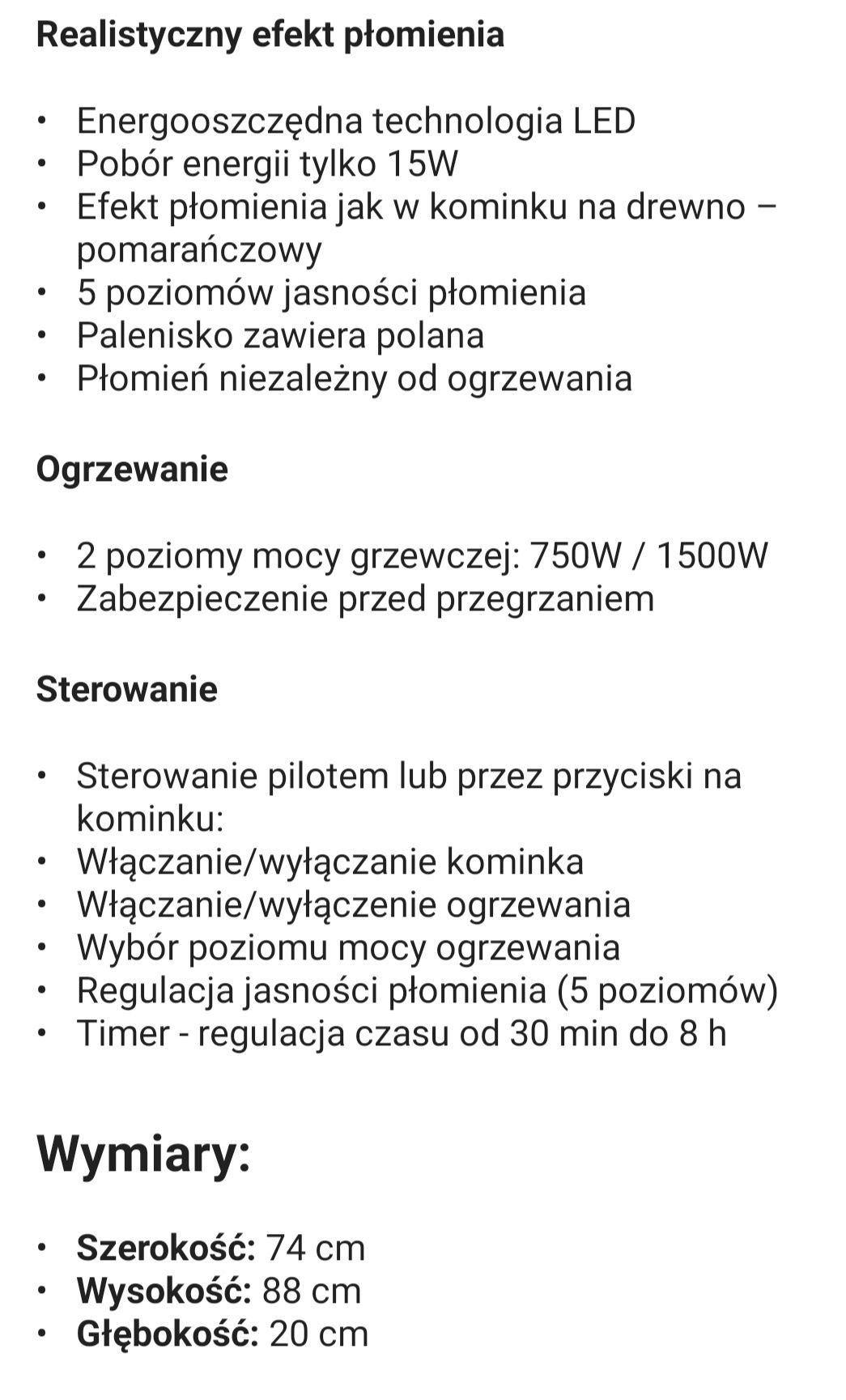 Kominek elektryczny afiamo.