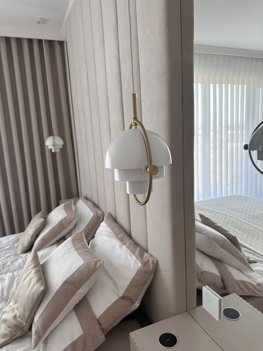 Lampa wisząca sufitowa biała 28cm