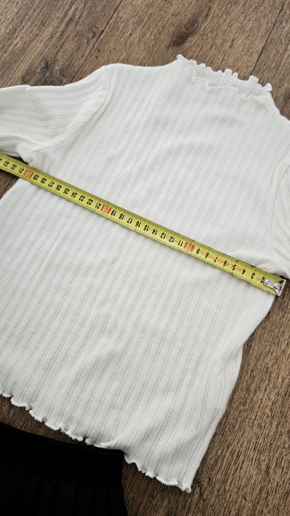Komplet Reserved elegancki 128 biała bluzka i spódniczka