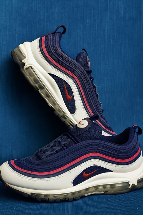 Nike Air Max 97 – Azul Marinho, Branco e Vermelho | Tamanho 45 (EU)