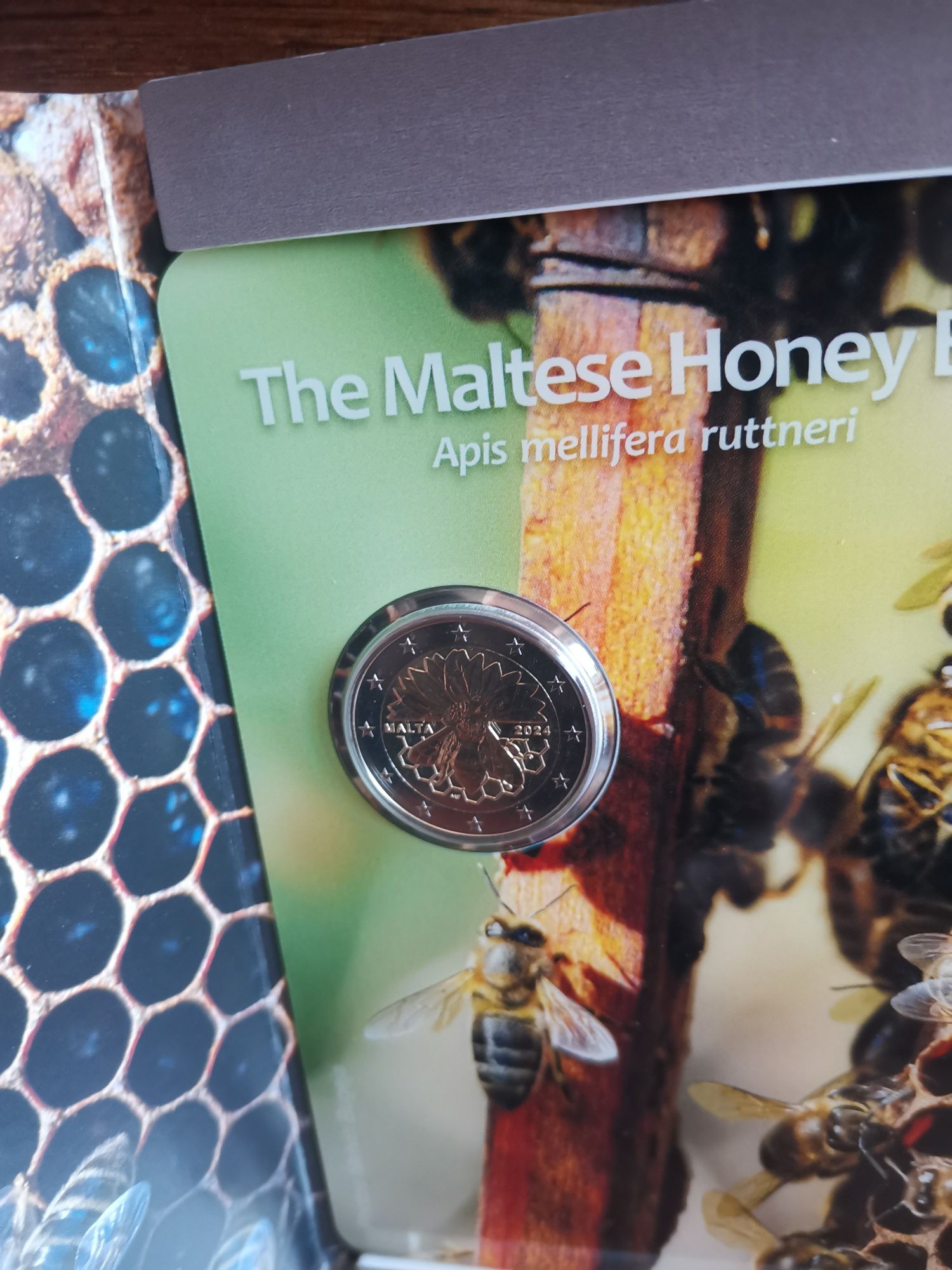Moeda comemorativa de 2€ de Malta 2024, em coincard