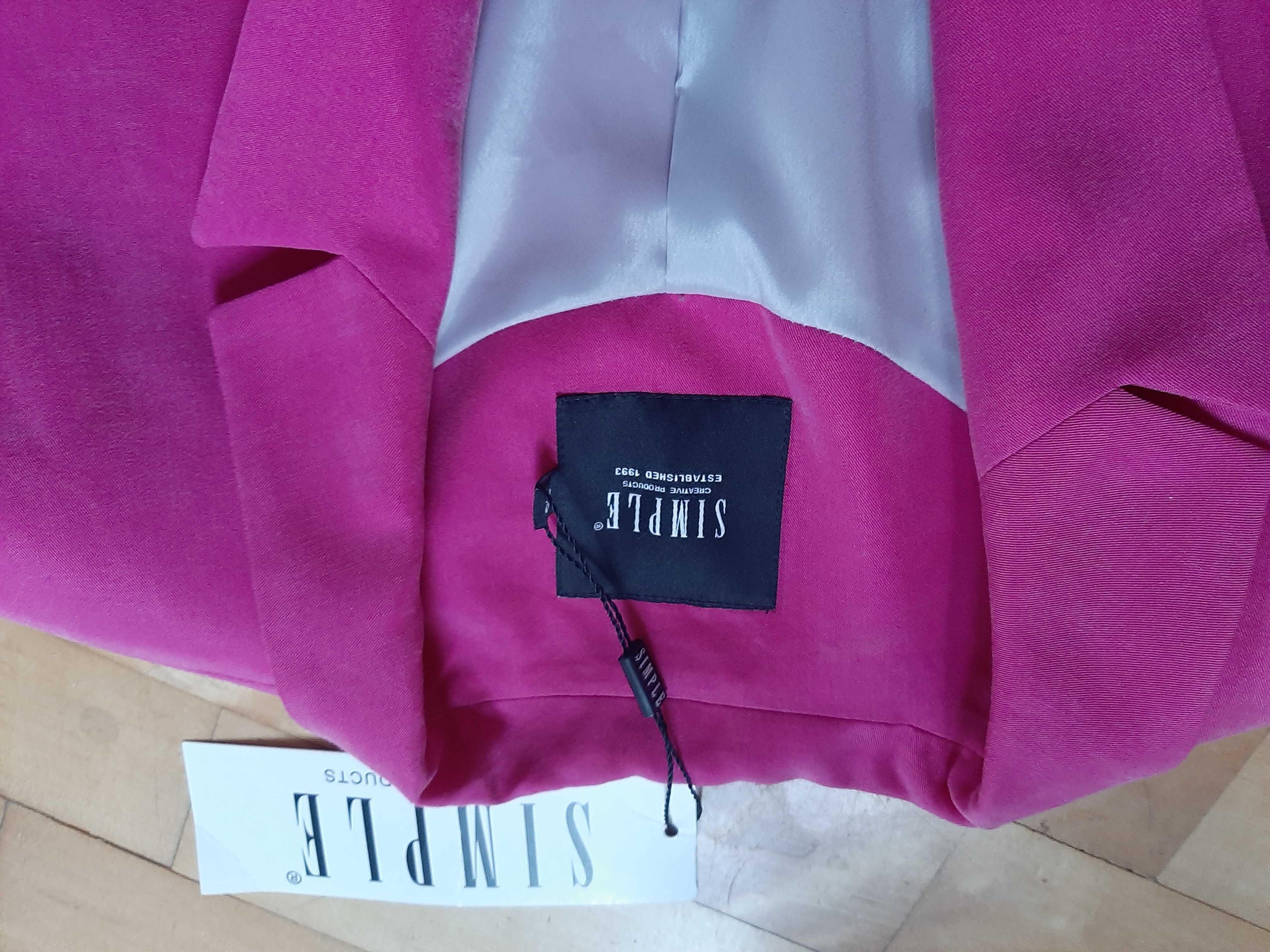 Marynarka oversize Simple nowa kolor fuksja /magenta