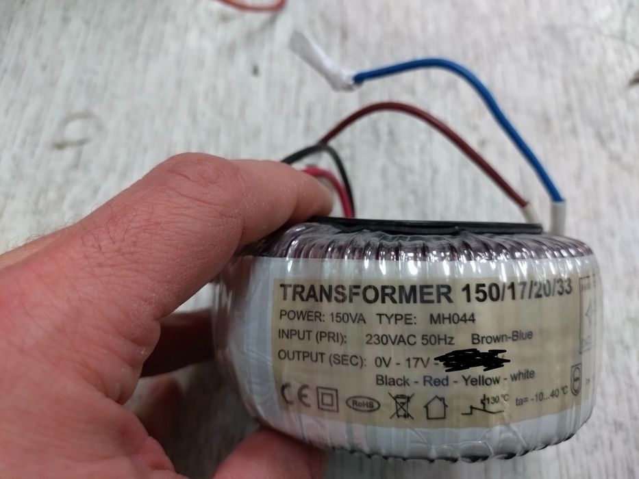 transformator toroidalny pulsar 150va  17v