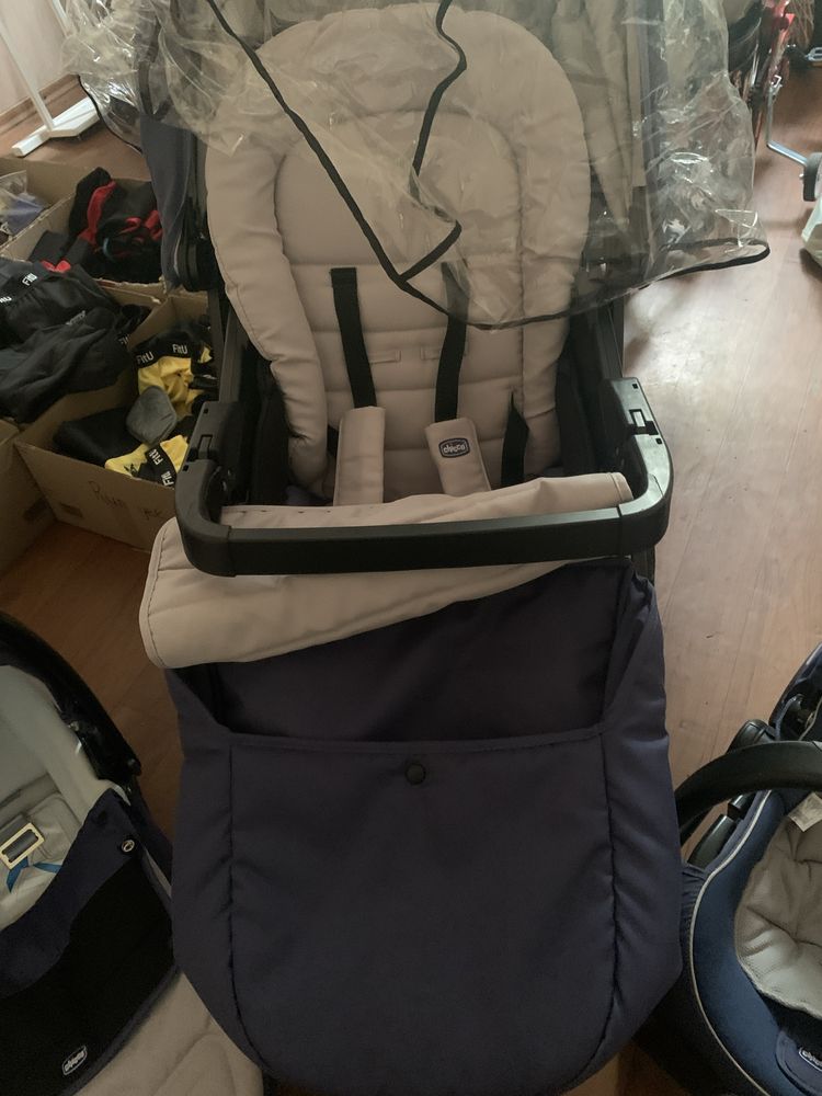 Коляска Chicco trio active 3 в 1 + прогулянкова Hauck в подарунок!
