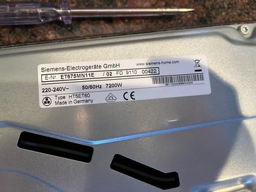 Plyta grzewcza Siemens ET675MN11E - rozbita szyba