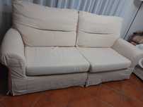 Sofa 3 lugares em Tecido Beje