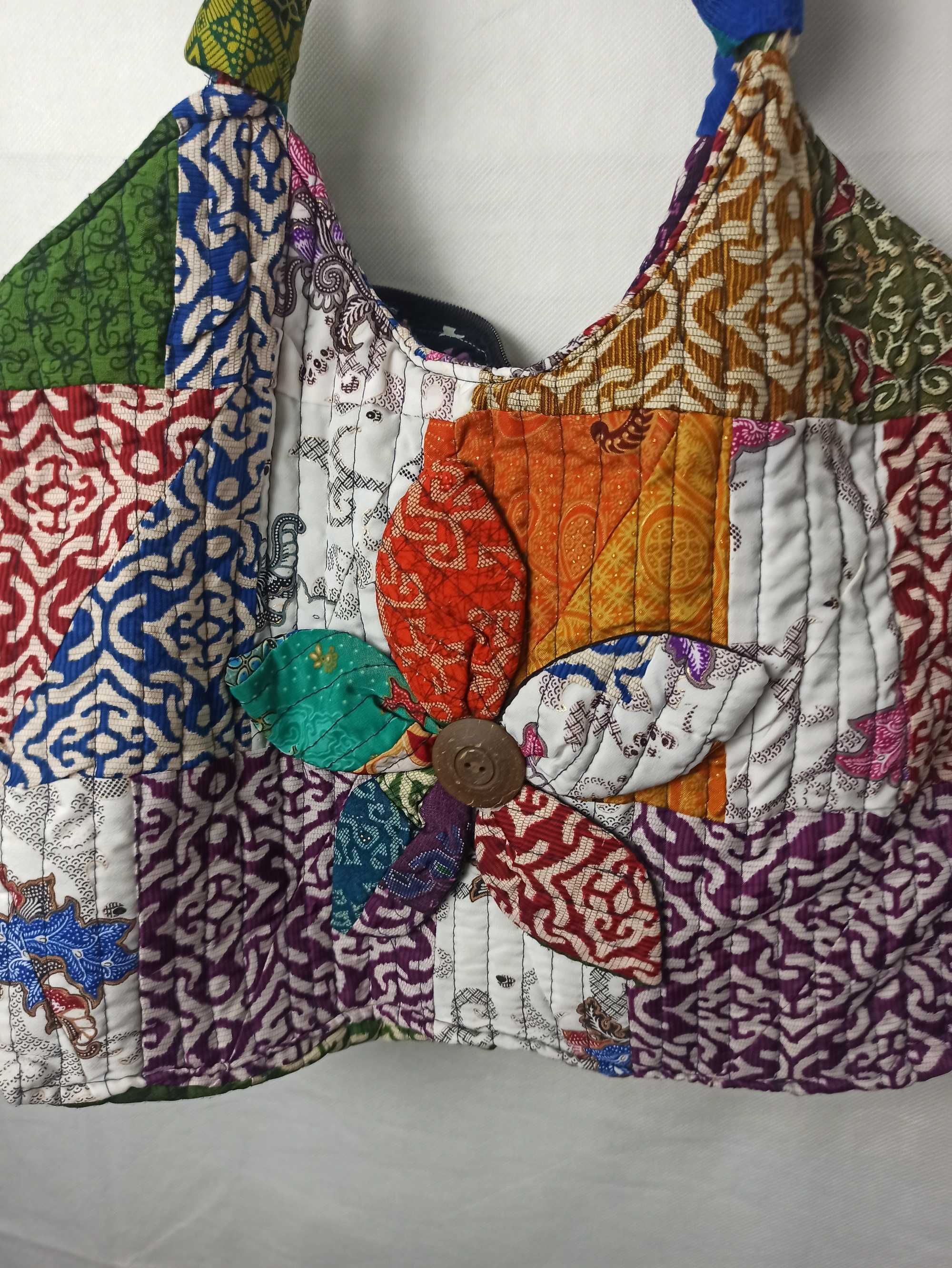 Vintage Patchwork Multicolor Hippie Bag Torebka