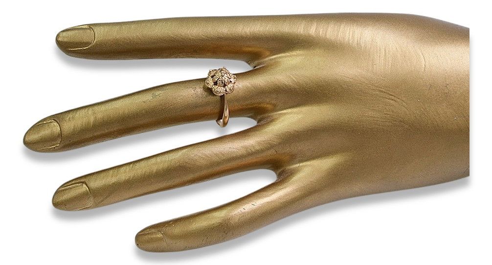 Rosyjski pierścionek z różowego czerwonego złota 14k 585 Wrocław