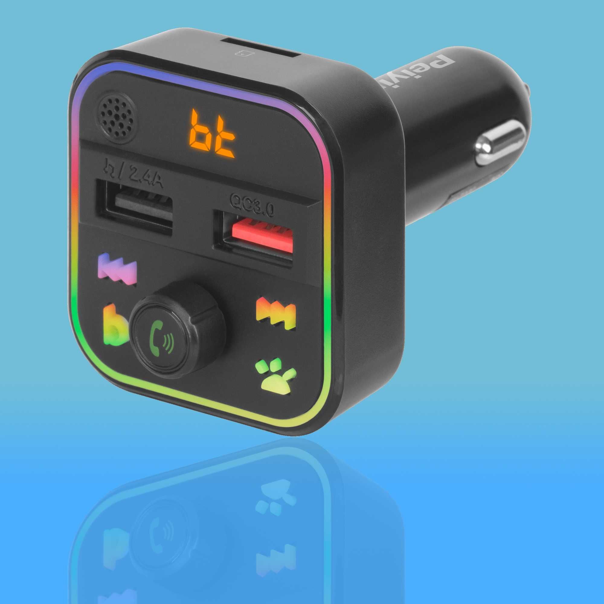 Transmiter samochodowy FM z funkcja bluetooth Peiying 0479