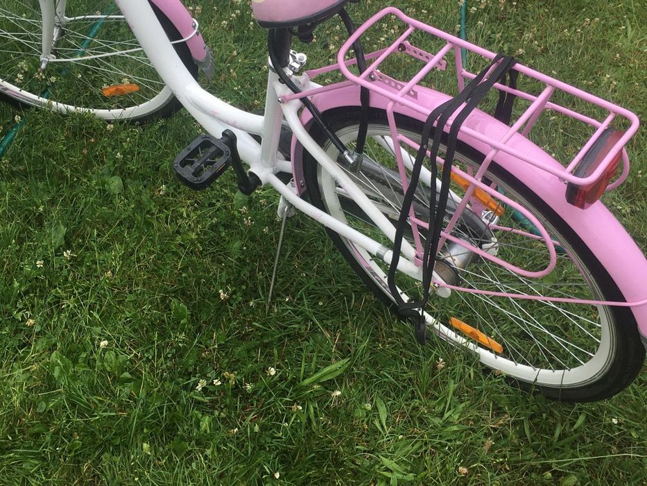 Rower miejski różowy