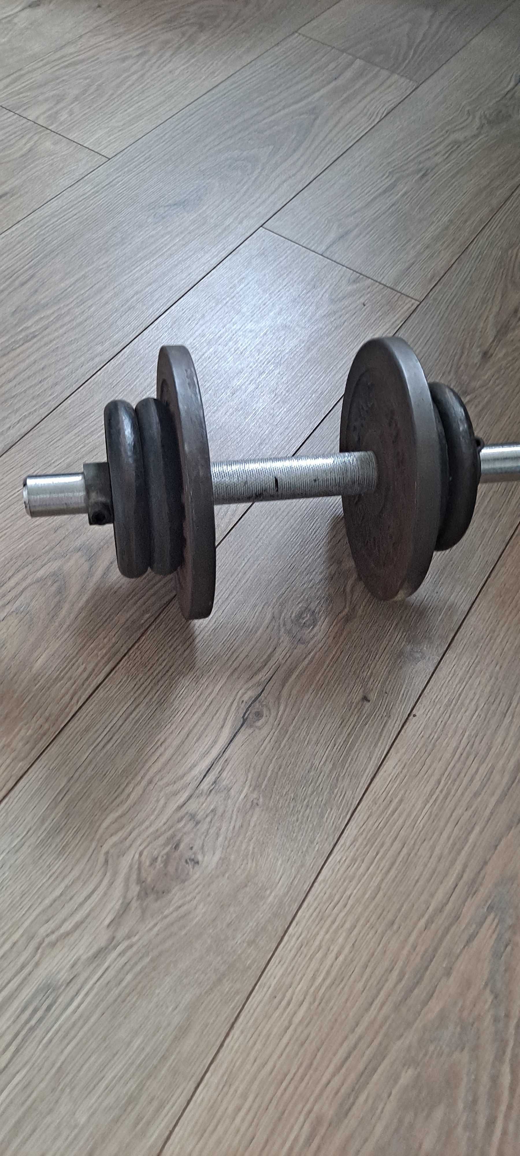 Hantelka 2x 2.50kg + 4x 1.25