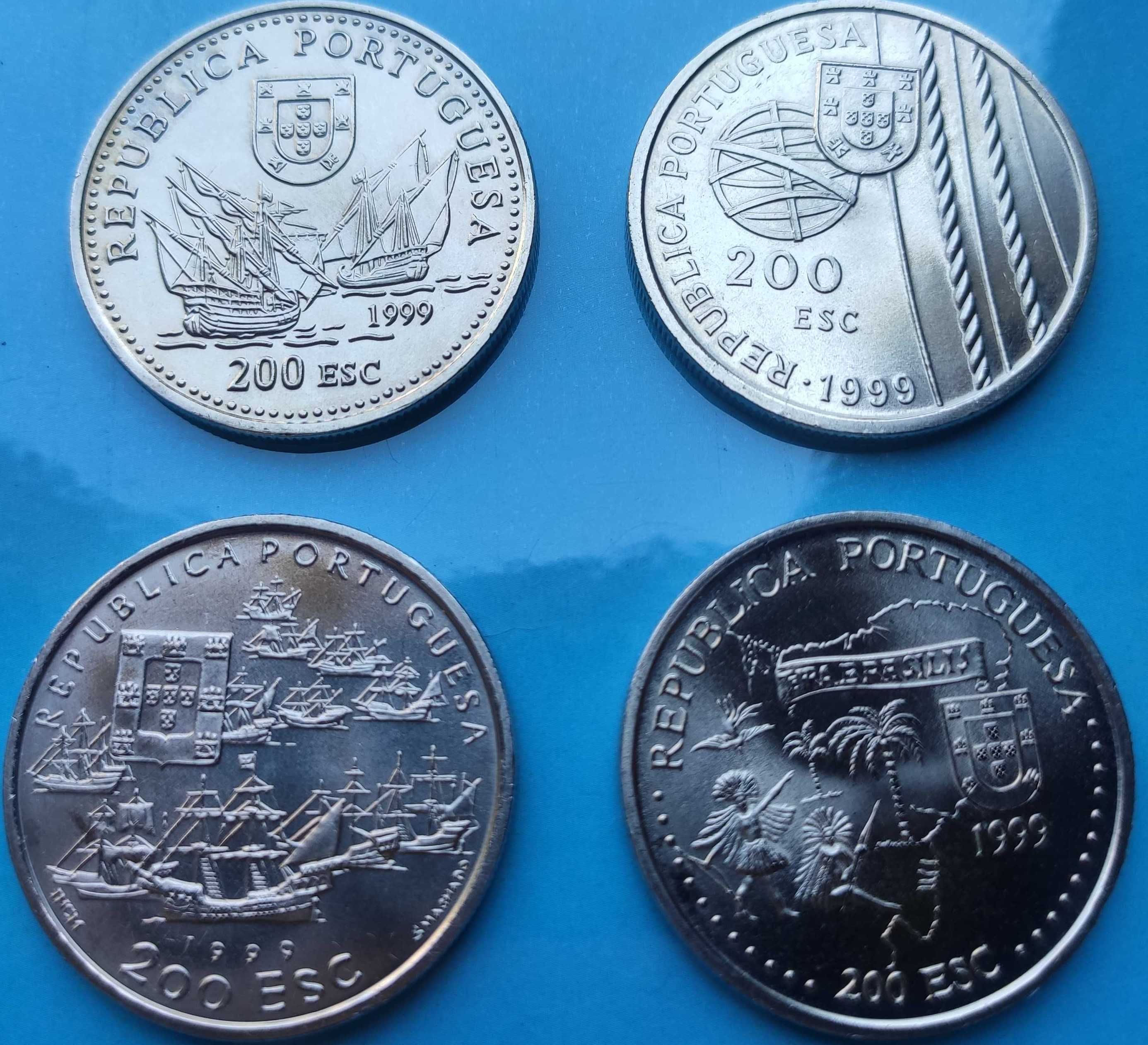 Conjunto 4 moedas 200 Escudos – X Série Descobrimentos