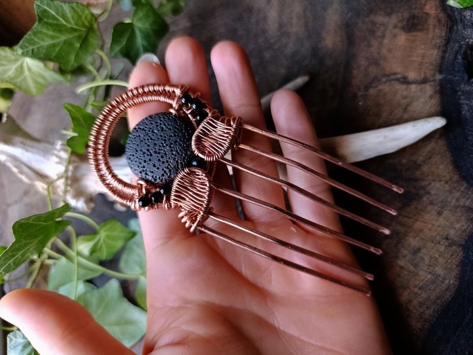 Grzebyk do włosów Handmade rękodzieło