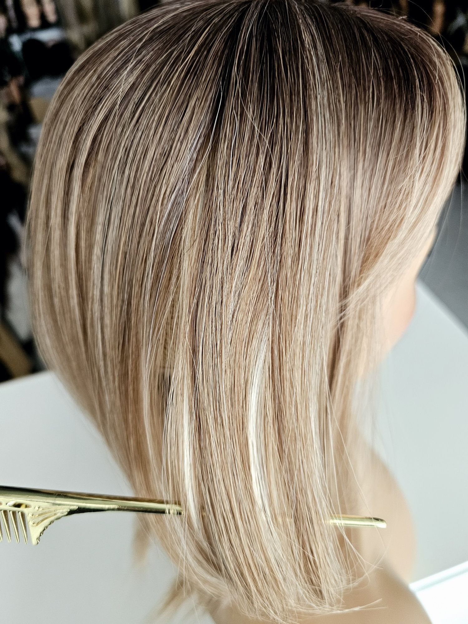 Tupet topper Ida uzupełnienie włosów mix blond naturalny efekt