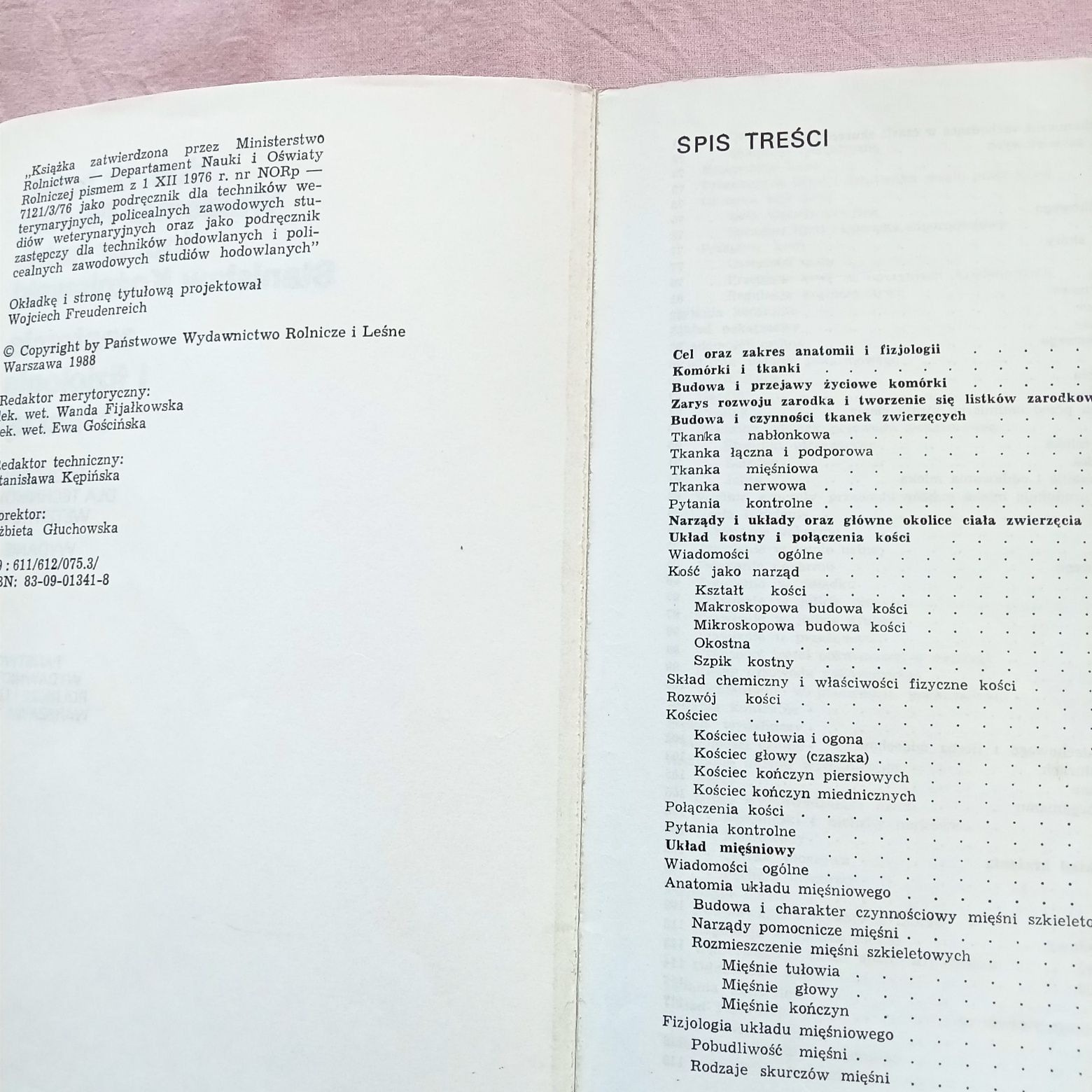 Anatomia i fizjologia zwierząt W.Pilarski, S. Kozniewski Technik Weter