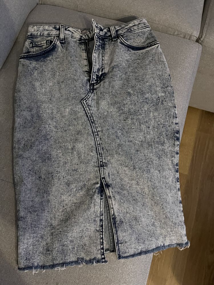 Spodnica jeans midi