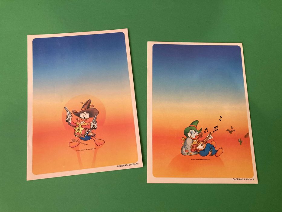 Colecção 8 Cadernos Escolares 50 Anos Pato Donald Ambar Anos 80