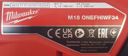 Klucz udarowy 3/4 M18 ONEFHIWF34-0X ONE-KEY z pierścieniem Milwaukee