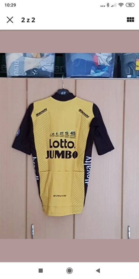 Nowa Oryginalna koszulka kolarska ekipy PRO TOUR Lotto