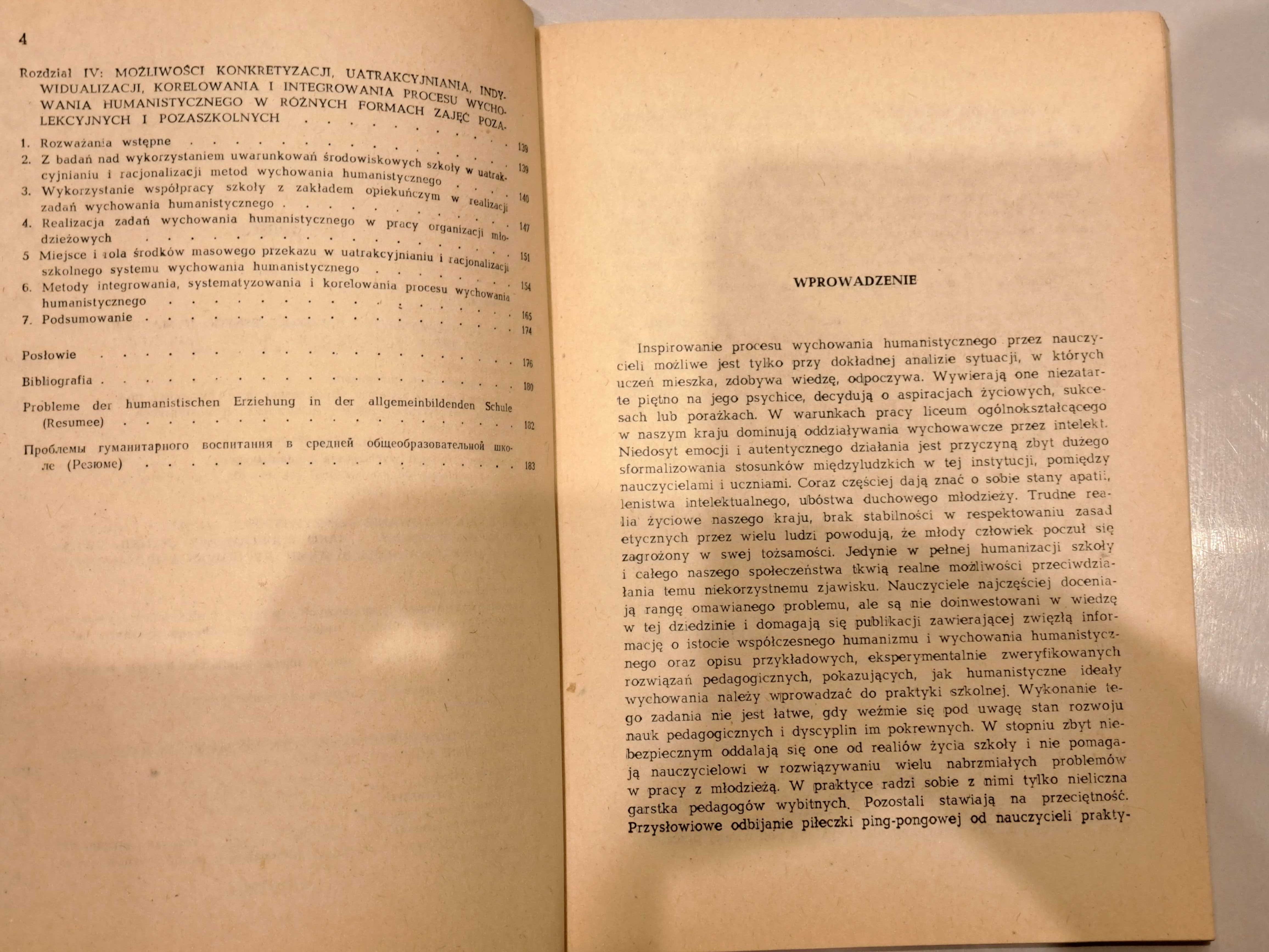 PRL 1989 Pedagogika Andragogika "wychowanie humanistyczne w LO"