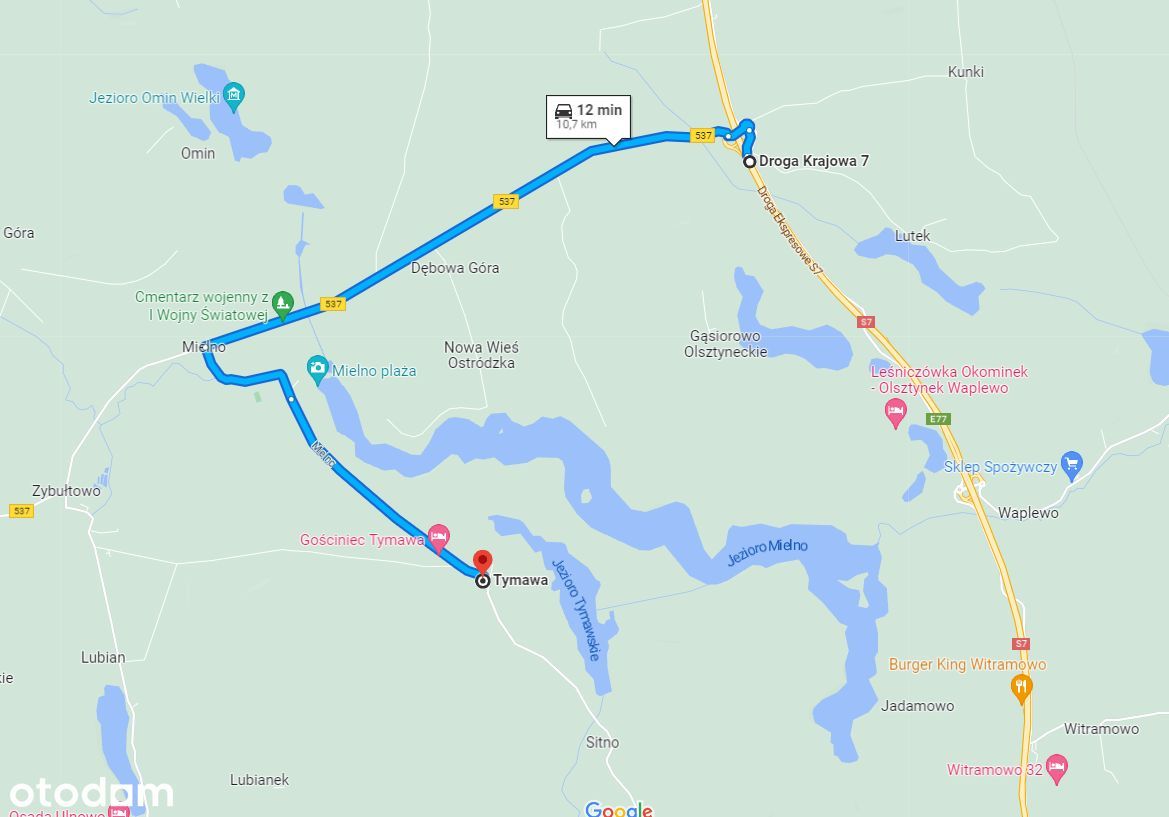 MAZURY Malownicze Działki bud z MPZP przy LESIE nad JEZIOREM_2h z W-wy
