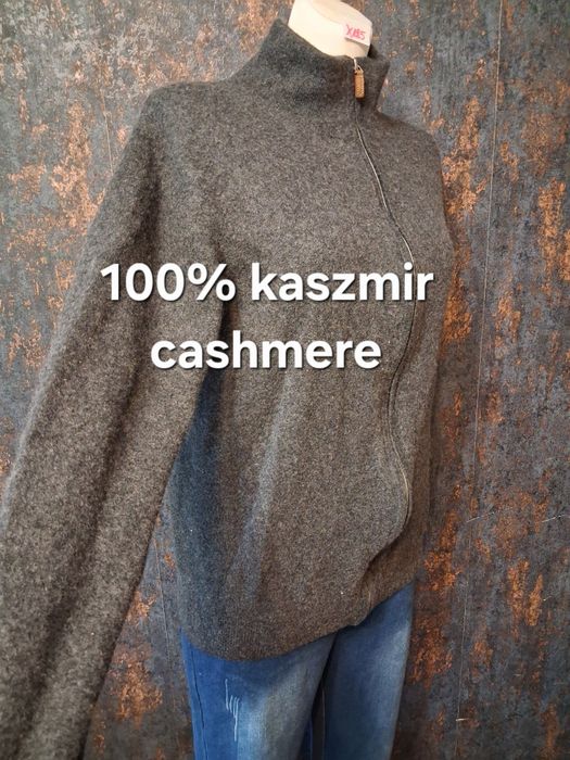 Kaszmirowy sweter zapinany kurtka rozmiar xl. Christian Berg