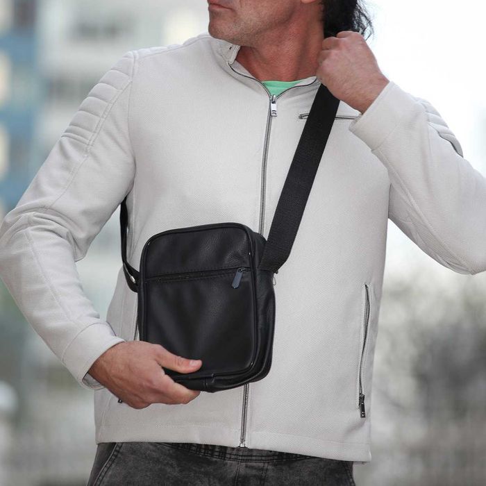 Якісна чоловіча сумка з натуральної шкіри