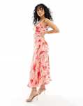 Asos Design 38 M Sukeinka Maxi Floral Burnout H15903