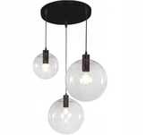 Lampa Wisząca Szklana Kula Lassi Black