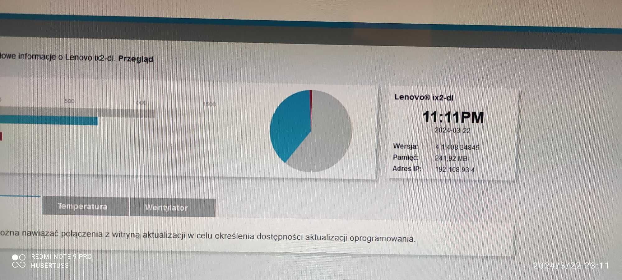 NAS Lenovo ix2-dl 2x2TB