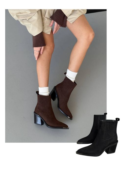 Стильні замшеві козаки