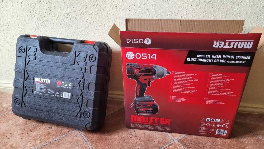 NOWY Klucz Udarowy Do Kół Majster Polska Akumulatorowy 750 Nm FAKTURA